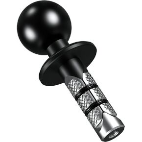 BRCOVAN Metal Motorcycle Fork Stem Mount Base with 1'' TPU Ball for Stem Holes 12mm to 25.4mm in Diameter, Compatible with RAM Mounts B Size 1 Inch Ball Double Socket Arm