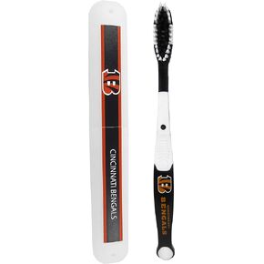 Siskiyou Sports NFL Cincinnati Bengals Unisex Travel Set Toothbrush and Travel Case,White,One Size