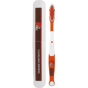Siskiyou Sports NFL Cleveland Browns Unisex Travel Set Toothbrush and Travel Case, White, One Size