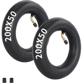 مجموعة إطارات وأنبوب داخلي مقاس 200 × 50 مع جذع صمام منحني TR87 لأنبوب إطار سكوتر كهربائي مناسب لإطارات سكوتر الحلاقة E100 E150 E200 البديلة المتوافقة مع PowerRider 360 eSpark Crazy Cart Dune Buggy in Kuwait