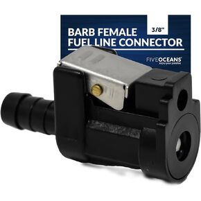 Five Oceans 3/8-Inch Barb Female Fuel Line Quick Connector for Yamaha/Mercury Outboard Connections and Mercury Fuel Tank Side, Replaces Part 22-13563Q7, 22-13563A7, 22-13563A6, 22-13563T7 - FO2888