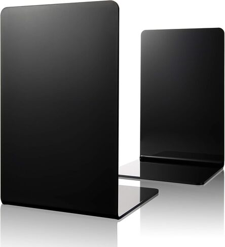 Bookend-Plastic Acrylic Bookends，Bookends，Book Ends for Shelves，Bookshelf Book Holder，Heavy Duty Book Ends (White Book Ends) in Saudi Arabia