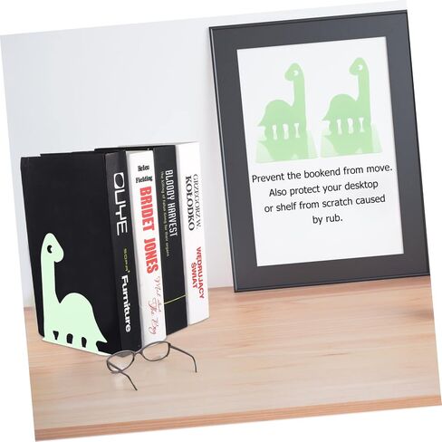 STOBOK 1 زوج ديناصور معدني غلاف مكتب رف الكتب خمر ديكور المنزل المعادن الدفتين كتاب ينتهي لحامل الكتب مكتب رف الكتاب رف الكتب تخزين الرف رف الكتب دعم CD in Kuwait