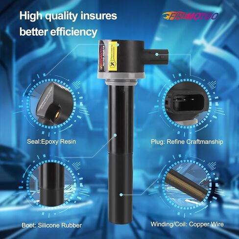 حزمة FIREMOTOO مكونة من ملف إشعال واحد متوافق مع Mercury 75 80 90 100 115 Efi Mercury Verado Outboard 135 150 175 200 225 250 275 300 350 400 880615t01 339880615t01 8m0039809 1900 5251 in Kuwait