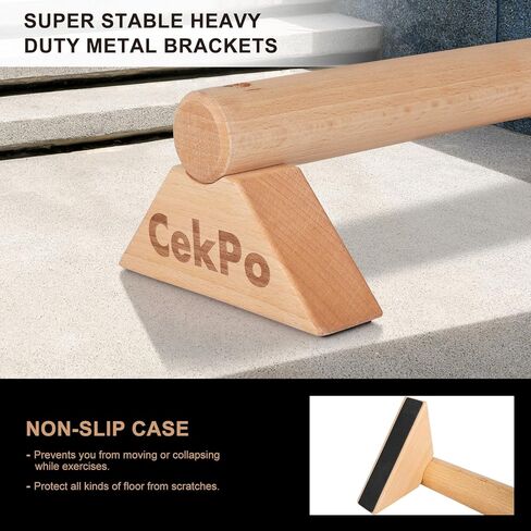 Push Up Bar Calisthenics Equipment, Solid Wood Parallettes Bars for Floor Use, Perfect Pushup Bar and Handstand Push Up Handles for Men and Women, Durable Wooden Handstand Trainer, XS, Set of 2 in Saudi Arabia