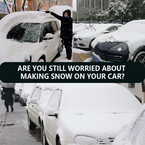 غطاء الزجاج الأمامي من Junecarp للثلج والثلج، ملحقات خارجية للسيارة قابلة للطي للحماية من حرارة الشمس/الرياح والثلج، مناسب للسيارات وسيارات الدفع الرباعي المدمجة in Kuwait