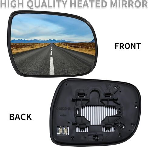 Passenger Side Mirror Replacement for Lexus RX330 2004-2006 RX350 2007-2009 RX400h 2006-2009 - Mirrors Glass, Right Side Rear View Mirror Glass with Power Heated in Saudi Arabia