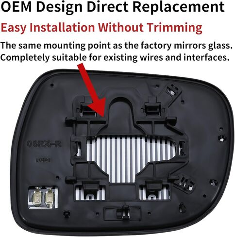 Passenger Side Mirror Replacement for Lexus RX330 2004-2006 RX350 2007-2009 RX400h 2006-2009 - Mirrors Glass, Right Side Rear View Mirror Glass with Power Heated in Saudi Arabia