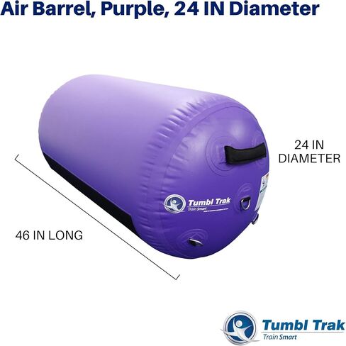 Tumbl Trak Air Barrel، أسطوانة هواء تجارية للجمباز والتشجيع، أرجواني، قطر 24 بوصة in Kuwait