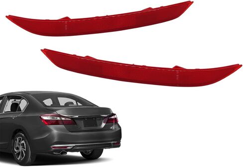 Nakkaa HO1184111 HO1185111 Rear Bumper Reflector Light Red Compatible with Accord 2016 2017 Brake Lamp 33505T2AA11 33555T2AA11 in Saudi Arabia