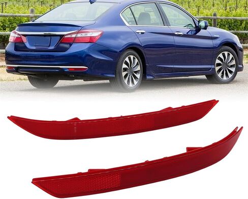 Nakkaa HO1184111 HO1185111 Rear Bumper Reflector Light Red Compatible with Accord 2016 2017 Brake Lamp 33505T2AA11 33555T2AA11 in Saudi Arabia