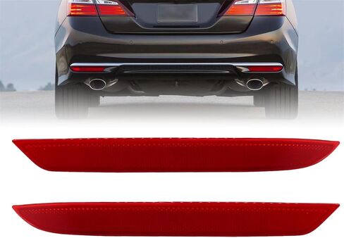 Nakkaa HO1184111 HO1185111 Rear Bumper Reflector Light Red Compatible with Accord 2016 2017 Brake Lamp 33505T2AA11 33555T2AA11 in Saudi Arabia