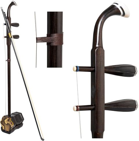 مجموعة MI&VI من خشب الأبنوس Erhu - آلة موسيقية كمان صينية مكونة من خيطين - من MIVI Music in Kuwait