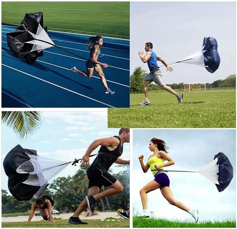 مجموعة تدريب سلم الرشاقة لألعاب كرة القدم، تدريب السرعة، مظلة المقاومة للقدرة على التحمل، تمرين القوة، 12 قرص مخروطي، 4 أوتاد فولاذية، 5 قطع من أشرطة المقاومة، 1 حبل قفز، (أحمر) in Kuwait