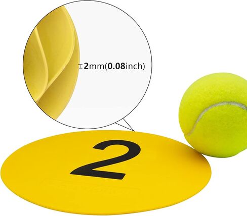 Eco Walker 6inch Numbered Spot Markers Flat Floor Spot Non-Slip TPE Material Waterproof for Field and Court Marking Fitness Agility Training Sports Games and Exercises in Kuwait