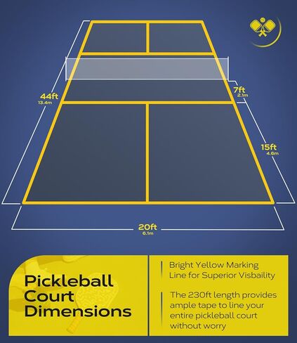 شريط ملعب كرة البيسبول للأماكن الخارجية من هولدربروف، 2 بوصة × 230 قدم - مجموعة علامات ملعب كرة البيسبول، 2 بوصة × 77 ياردة - شريط تحديد أرضية الملعب الرياضي| متعددة الأغراض| متينة للغاية ومتعددة الاستخدامات in Kuwait