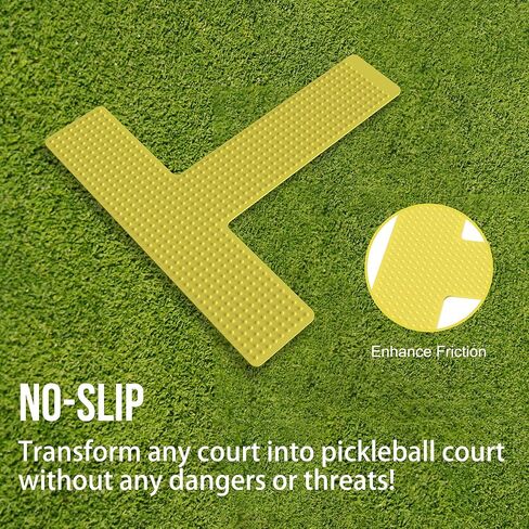 Pickleball Court Markers Kit, Portable Pickleball Court Marking Kit with Tape Measure and Carrying Bag, Throw Down Markers for Outdoor Indoor Tennis Badminton in Kuwait
