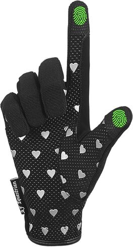 قفازات aFe للأطفال للفتيات والأولاد للجنسين قفازات ركوب الخيل في الهواء الطلق قفازات رياضية قفازات ركوب الدراجات للأطفال أسود أزرق وردي تصميم قلب شاشة تعمل باللمس متوافقة in Kuwait