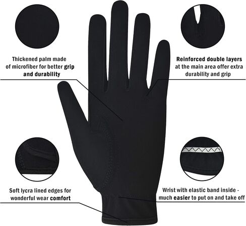 ChinFun Premium Kids Horse Riding Gloves, Color-Contrasted Children Equestrian Gloves, Summer Winter Boys Girls Youth Biking Skiing Gardening in Saudi Arabia