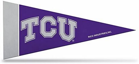 ضفادع ذات قرون NCAA TCU من Rico Industries، مقاس 10.16 سم × 22.86 سم، ديكور كلاسيكي صغير على شكل راية in Saudi Arabia