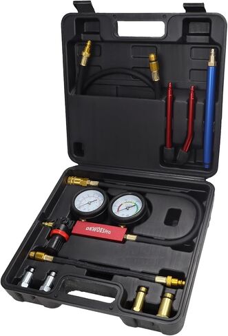 Cylinder Leak Down Tester - Dual Gauge Automotive Engine Diagnostic Kit - Detects Cylinder and Head Gasket Leaks in Kuwait
