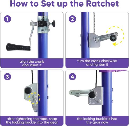 مجموعة شبكة كرة طائرة احترافية محمولة في الهواء الطلق مع 3 مستويات قابلة للتعديل لأعمدة فولاذية الارتفاع، نظام مضاد للترهل، الكرة الطائرة، مضخة، خط حدودي وحقيبة حمل للفناء الخلفي in Kuwait
