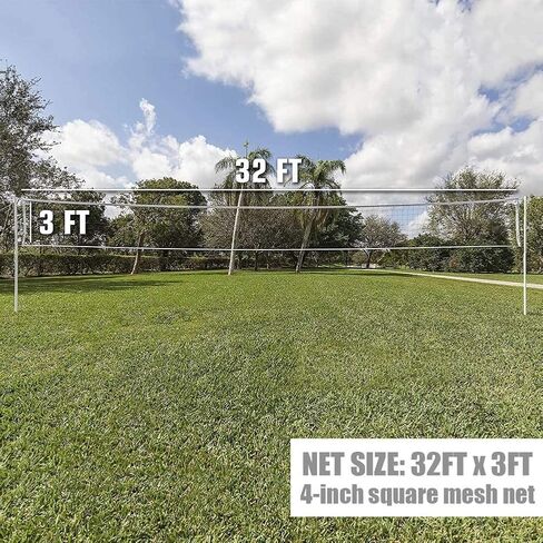 Professional Volleyball Net,Pool Volleyball Net with Aircraft Wire Rope, 32 FT x 3 FT, for Indoor and Outdoor in Saudi Arabia
