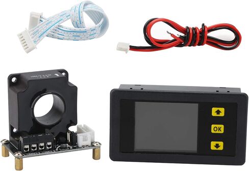 DROK Charge-Discharge Monitor, 0-90V 100A DC Ammeter Voltmeter, Battery Capacity Amp-Hour Watt-Hour Power Time Multimeter, LCD Display Digital Voltage Current AH WH Watt Meter Tester with Hall Se in Saudi Arabia