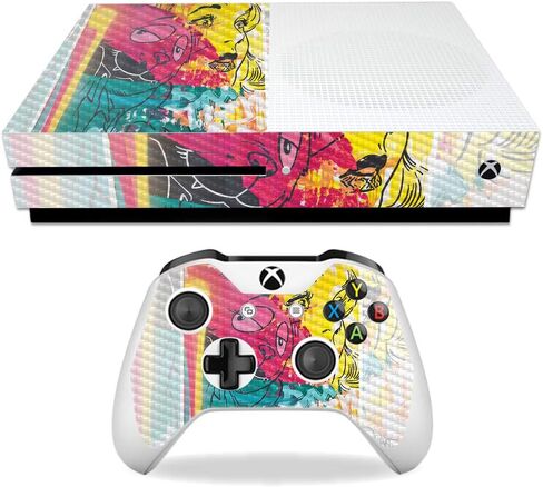 غلاف MightySkins من ألياف الكربون لجهاز Microsoft Xbox One S - عيون زيتونية | لمسة نهائية واقية ومتينة من ألياف الكربون | سهل التطبيق والإزالة وتغيير الأنماط | صنع في الولايات المتحدة الأمريكية in Saudi Arabia