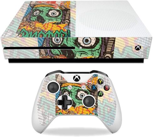 غلاف MightySkins من ألياف الكربون لجهاز Microsoft Xbox One S - عيون زيتونية | لمسة نهائية واقية ومتينة من ألياف الكربون | سهل التطبيق والإزالة وتغيير الأنماط | صنع في الولايات المتحدة الأمريكية in Saudi Arabia