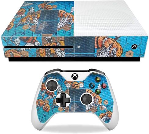 غلاف MightySkins من ألياف الكربون لجهاز Microsoft Xbox One S - عيون زيتونية | لمسة نهائية واقية ومتينة من ألياف الكربون | سهل التطبيق والإزالة وتغيير الأنماط | صنع في الولايات المتحدة الأمريكية in Saudi Arabia
