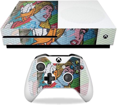 غلاف MightySkins من ألياف الكربون لجهاز Microsoft Xbox One S - عيون زيتونية | لمسة نهائية واقية ومتينة من ألياف الكربون | سهل التطبيق والإزالة وتغيير الأنماط | صنع في الولايات المتحدة الأمريكية in Saudi Arabia
