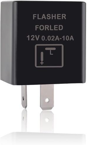 LED Flasher Relay-2-Pin Electronic LED Turn Signal Relay لإصلاح وميض الضوء - مرحل الوامض القياسي يناسب سكوتر دراجة نارية للسيارة 12 فولت in Saudi Arabia