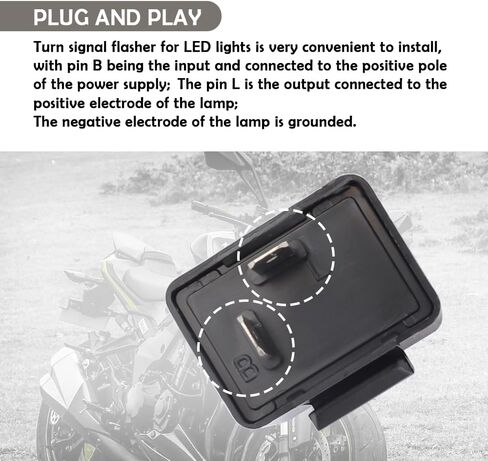 LED Flasher Relay-2-Pin Electronic LED Turn Signal Relay لإصلاح وميض الضوء - مرحل الوامض القياسي يناسب سكوتر دراجة نارية للسيارة 12 فولت in Saudi Arabia