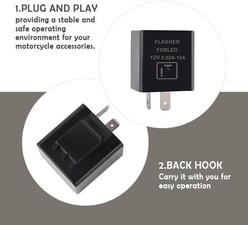 LED Flasher Relay-2-Pin Electronic LED Turn Signal Relay لإصلاح وميض الضوء - مرحل الوامض القياسي يناسب سكوتر دراجة نارية للسيارة 12 فولت in Saudi Arabia