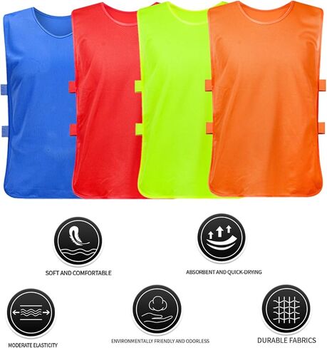BGHTYYP 24 Pack brooman Pinnies Training Vests Youth Adult Football Basketball Jerseys Soccer Pennies in Kuwait