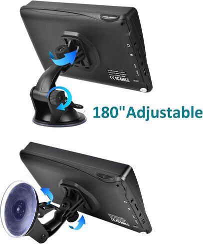 UNSXHIT GPS Navigation 7 بوصة تعمل باللمس 256-16 جيجابايت، لشاحنات السيارات RV، 2024 خرائط (تحديثات مجانية مدى الحياة)، نظام ملاحة GPS للسائقين التجاريين شبه سائقي الشاحنات، تعليمات منطوقة خطوة بخطوة in Kuwait