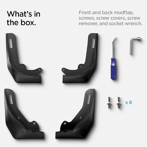 Spigen WeatherBloc Mud Flaps (Carbon Edition) All-in-One Designed for Tesla Model Y 2023 in Saudi Arabia