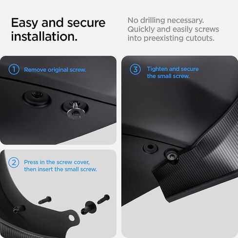Spigen WeatherBloc Mud Flaps (Carbon Edition) All-in-One Designed for Tesla Model Y 2023 in Saudi Arabia