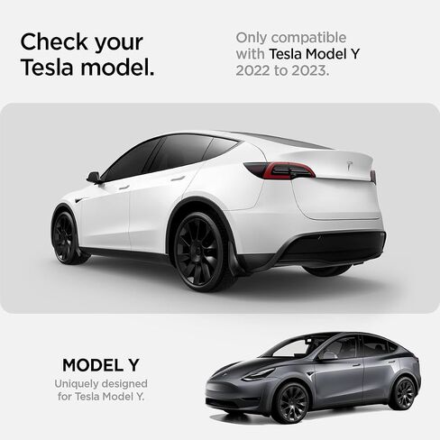 Spigen WeatherBloc Mud Flaps (Carbon Edition) All-in-One Designed for Tesla Model Y 2023 in Saudi Arabia