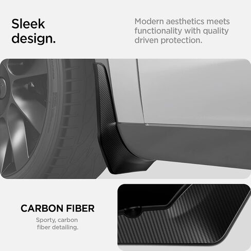 اللوحات الطينية Spigen WeatherBloc (إصدار الكربون) الكل في واحد مصممة لسيارة Tesla Model Y 2023 in Kuwait
