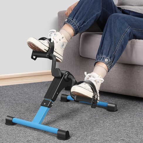 Folding Pedal Exerciser Mini Exercise Bike Portable Peddler Under Desk Bike with LCD Display for Arms and Legs Workout in Saudi Arabia