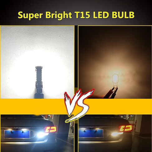 Upgrade T15 LED Bulb Extremely Bright 921 LED Bulb,1200 Lumen NO-polarity 921 912 T15 W16W LED Bulb 30-SMD 4014 Chips CANBUS Error Free for Backup Reverse Lights, 6000K Xenon White (Pack of 4) in Saudi Arabia