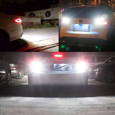 ترقية لمبة LED T15 ساطعة للغاية 921 لمبة LED، 1200 لومن بدون قطبية 921 912 T15 W16W LED لمبة 30-SMD 4014 رقاقة CANBUS خالية من الأخطاء للمصابيح العكسية الاحتياطية، 6000K زينون أبيض (حزمة من 4) in Kuwait