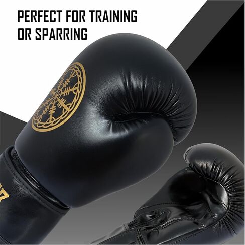 Premium Boxing Gloves for Men & Women, Pro Boxing Training Gloves, Muay Thai, MMA, Sparring Punching Gloves, Viking Heavy Bag Workout Gloves, Hand Wraps & Carry Bag Included in Saudi Arabia