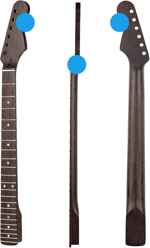 جيتار كهربائي ST Wenge ذو 22 فريت، رقبة 14 بوصة نصف قطر لوحة الأصابع، صامولة عظمية، علامات صدفة ملونة، فريت من الفولاذ المقاوم للصدأ in Kuwait