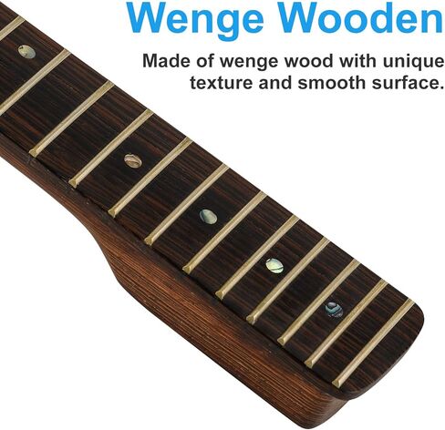 جيتار كهربائي ST Wenge ذو 22 فريت، رقبة 14 بوصة نصف قطر لوحة الأصابع، صامولة عظمية، علامات صدفة ملونة، فريت من الفولاذ المقاوم للصدأ in Kuwait