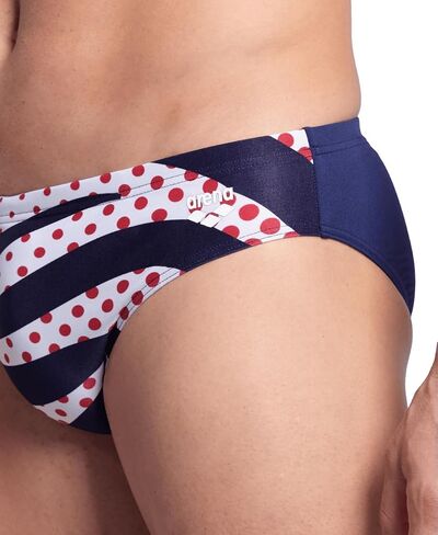 ARENA Performance Men's Multi Stripes Swim Brief MaxLife Athletic Swimsuit Fitness or Competitive Swimmers Bathing Suit in Saudi Arabia