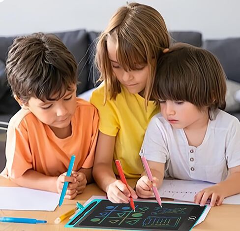 قلم رسم بديل لأقراص الكتابة LCD مع 6 حبال مرنة قلم ملون للأطفال لوح رسم متوافق مع قلم لوحة Boogie للوحة رسم LCD للأطفال 4.9 بوصة 6 قطع in Saudi Arabia