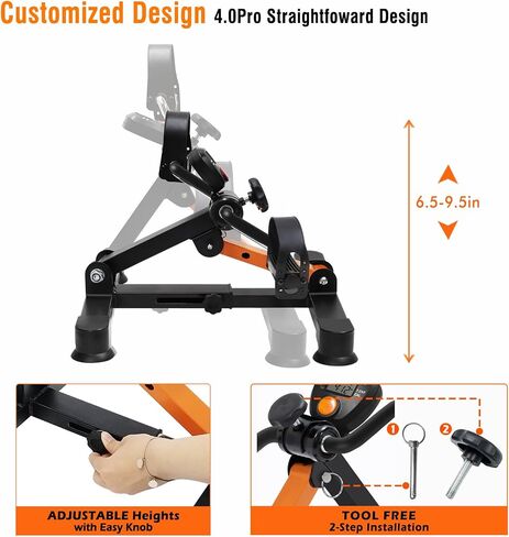 Exercise Bike, Adjustable & Foldable Pedal Exerciser, Cycle Bike for Office, Peddler Exerciser for Seniors with Display, Fitness Exerciser for Arm & Leg Workout in Saudi Arabia